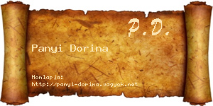 Panyi Dorina névjegykártya